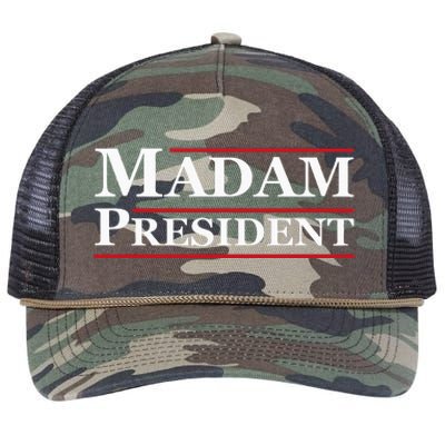 Madam President First Female President Presidential Election Retro Rope Trucker Hat Cap