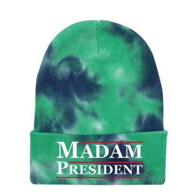 Madam President First Female President Presidential Election Tie Dye 12in Knit Beanie