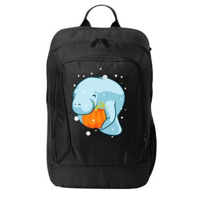 Manatee Pumpkin Fall Halloween Thanksgiving Sea Cow Gift City Backpack