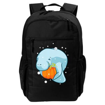 Manatee Pumpkin Fall Halloween Thanksgiving Sea Cow Gift Daily Commute Backpack