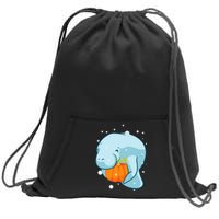 Manatee Pumpkin Fall Halloween Thanksgiving Sea Cow Gift Sweatshirt Cinch Pack Bag