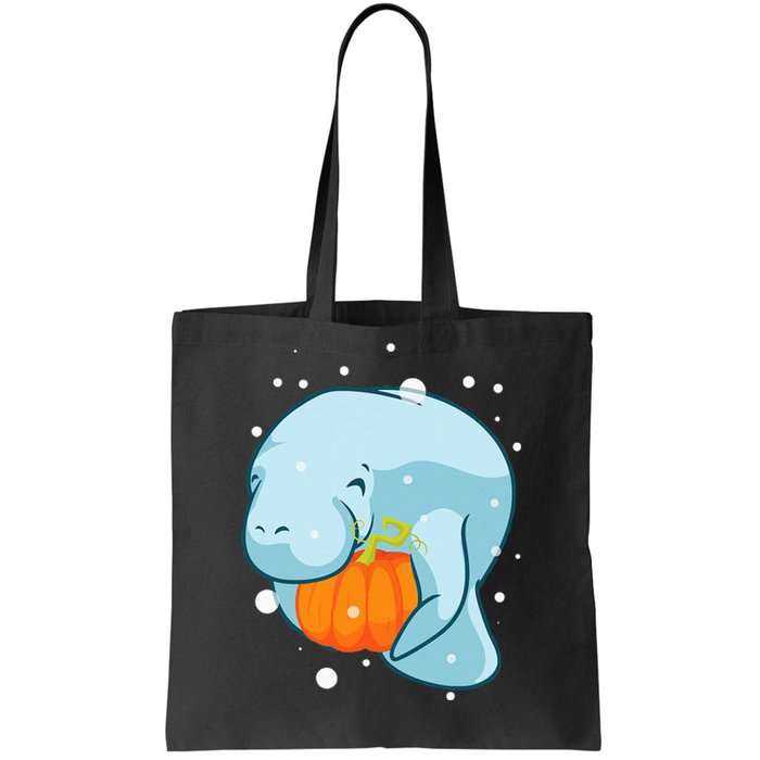 Manatee Pumpkin Fall Halloween Thanksgiving Sea Cow Gift Tote Bag