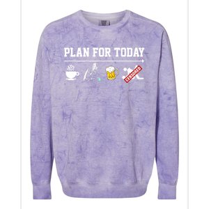 Men Plan For The Day Gift Great Funny Welding Humor Welder Love Cool Gift Colorblast Crewneck Sweatshirt