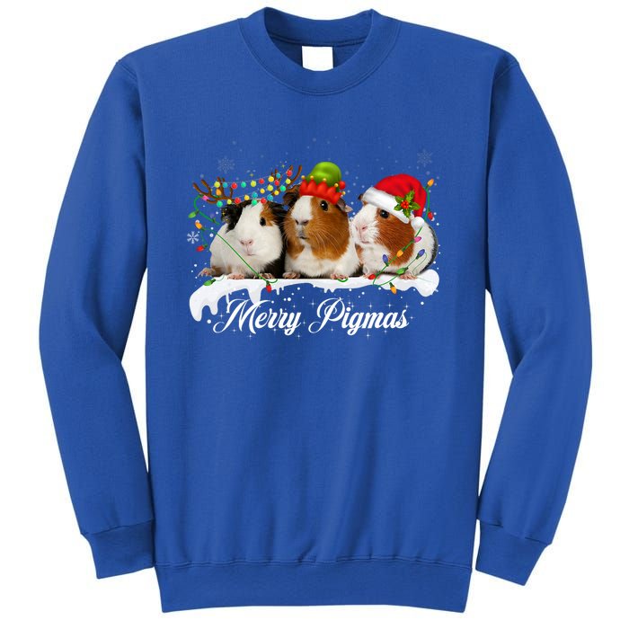 Merry Pigmas Funny Christmas Tree Xmas Light Guinea Pig Gift Sweatshirt