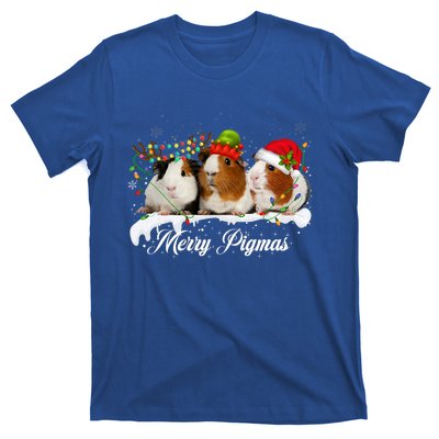 Merry Pigmas Funny Christmas Tree Xmas Light Guinea Pig Gift T-Shirt