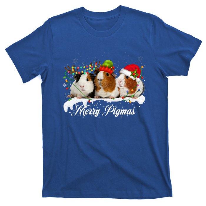 Merry Pigmas Funny Christmas Tree Xmas Light Guinea Pig Gift T-Shirt