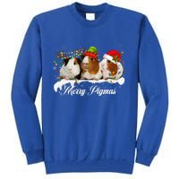 Merry Pigmas Funny Christmas Tree Xmas Light Guinea Pig Gift Tall Sweatshirt