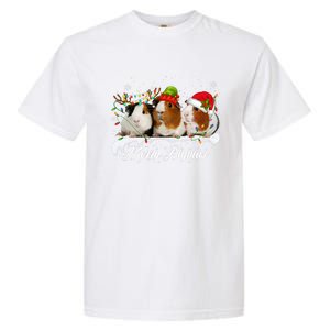 Merry Pigmas Funny Christmas Tree Xmas Light Guinea Pig Gift Garment-Dyed Heavyweight T-Shirt