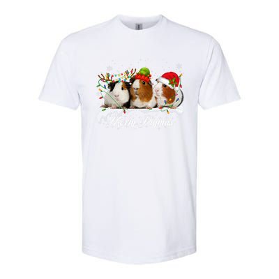 Merry Pigmas Funny Christmas Tree Xmas Light Guinea Pig Gift Softstyle CVC T-Shirt