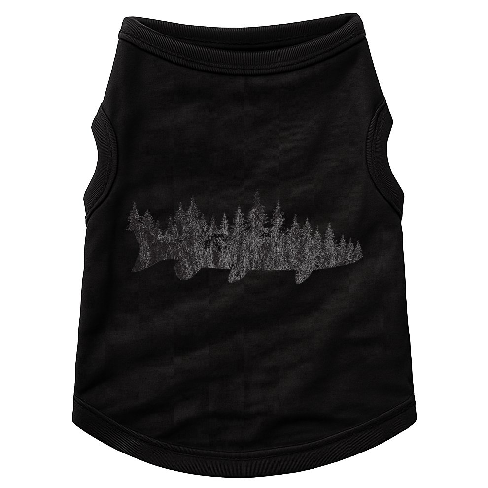 Musky Pine Forest Treeline Outdoor Fishing Angler Doggie Tank