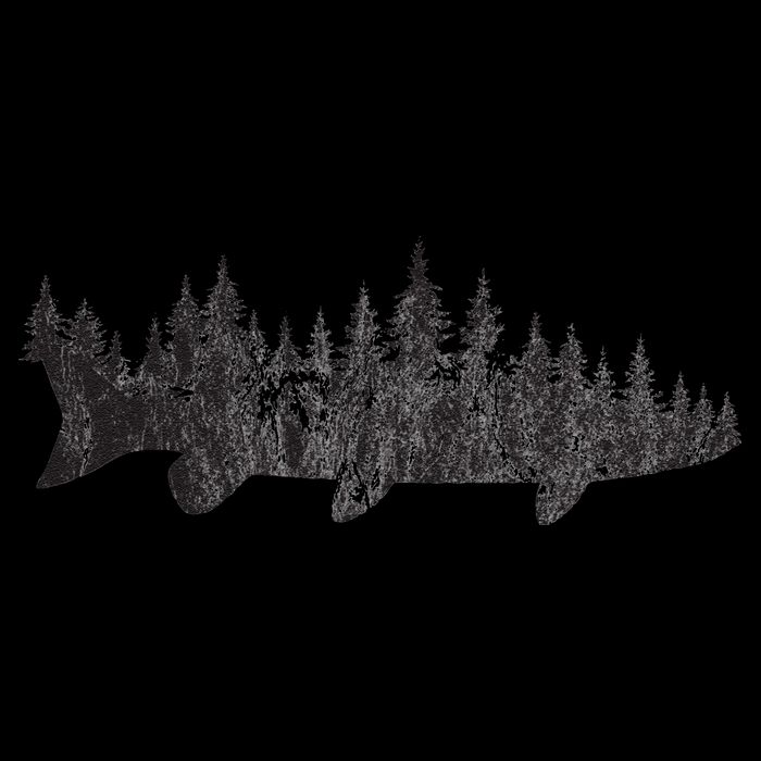 Musky Pine Forest Treeline Outdoor Fishing Angler Drawstring Bag