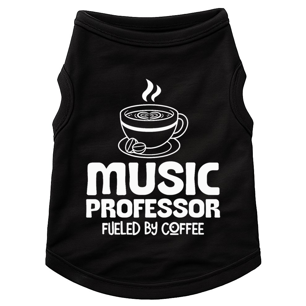 Music Professor Fuelled by Coffee Doggie Tank