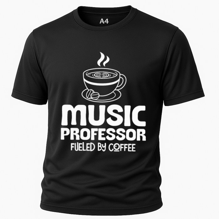 Music Professor Fuelled by Coffee Cooling Performance Crew T-Shirt