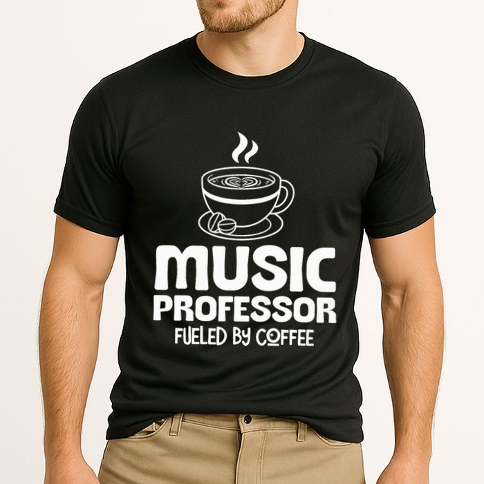 Music Professor Fuelled by Coffee Cooling Performance Crew T-Shirt