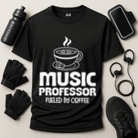 Music Professor Fuelled by Coffee Cooling Performance Crew T-Shirt