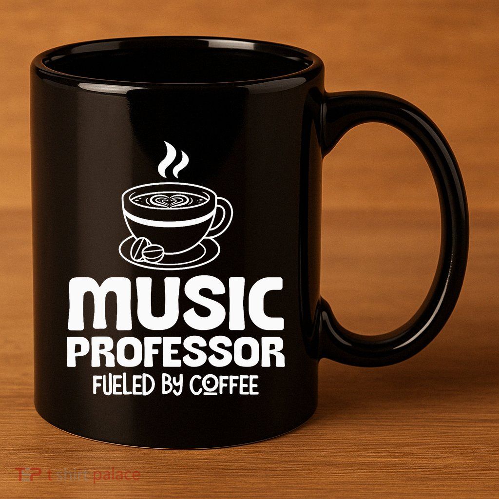 Music Professor Fuelled by Coffee 11oz C Handle Ceramic Mug