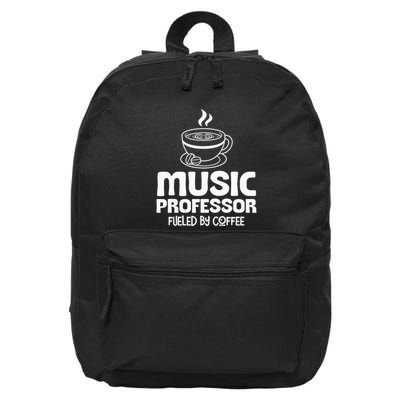 Music Professor Fuelled by Coffee 16 in Basic Backpack