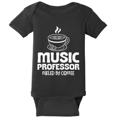 Music Professor Fuelled by Coffee Baby Bodysuit