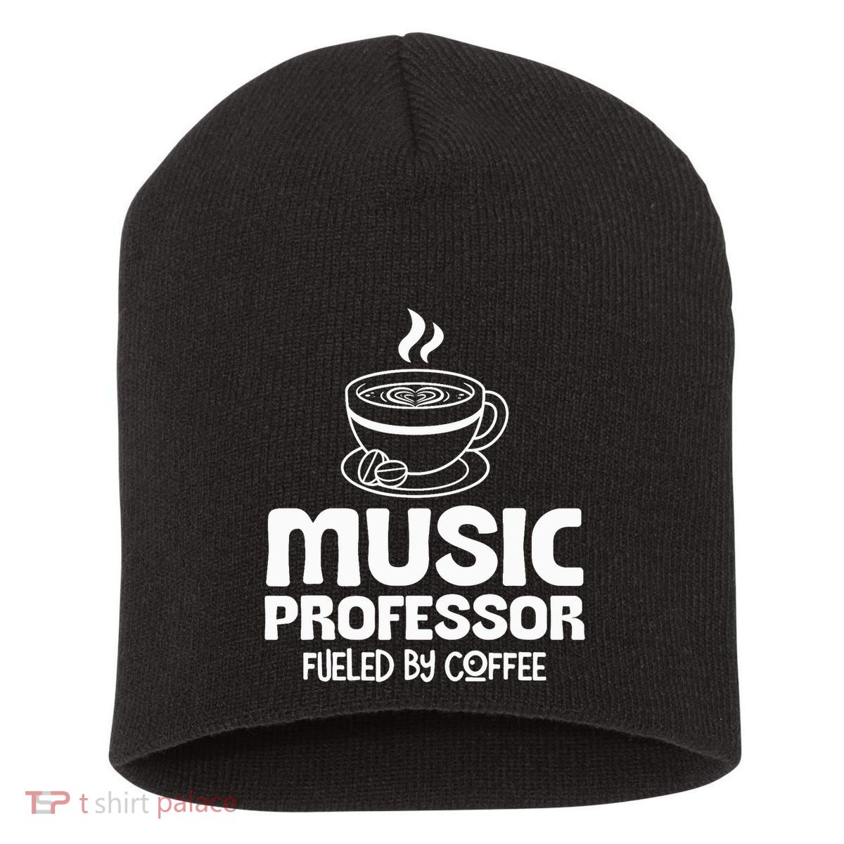 Music Professor Fuelled by Coffee Short Acrylic Beanie