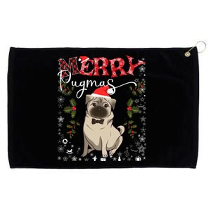 Merry Pugmas Funny Dog Lover Santa Pug Family Christmas Great Gift Grommeted Golf Towel