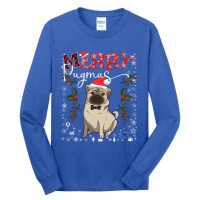 Merry Pugmas Funny Dog Lover Santa Pug Family Christmas Great Gift Tall Long Sleeve T-Shirt