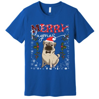 Merry Pugmas Funny Dog Lover Santa Pug Family Christmas Great Gift Premium T-Shirt