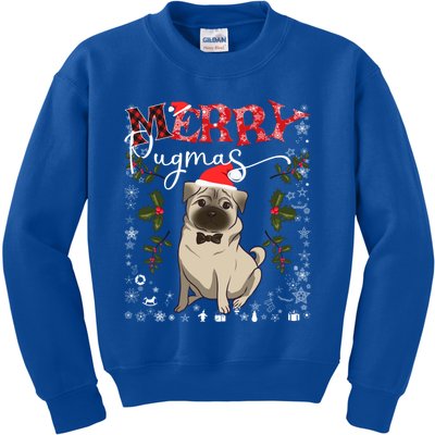 Merry Pugmas Funny Dog Lover Santa Pug Family Christmas Great Gift Kids Sweatshirt