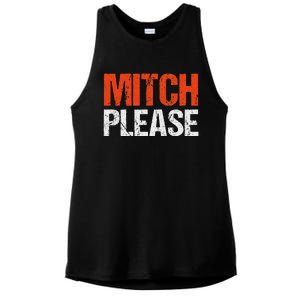 Mitch Please Funny Blue And Orange Gift Ladies PosiCharge Tri-Blend Wicking Tank