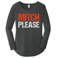 Mitch Please Funny Blue And Orange Gift Women's Perfect Tri Tunic Long Sleeve Shirt