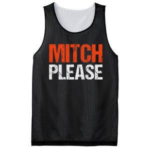 Mitch Please Funny Blue And Orange Gift Mesh Reversible Basketball Jersey Tank