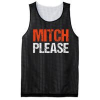 Mitch Please Funny Blue And Orange Gift Mesh Reversible Basketball Jersey Tank