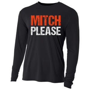 Mitch Please Funny Blue And Orange Gift Cooling Performance Long Sleeve Crew