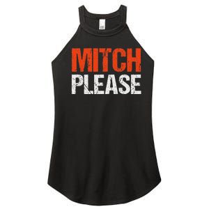 Mitch Please Funny Blue And Orange Gift Women's Perfect Tri Rocker Tank