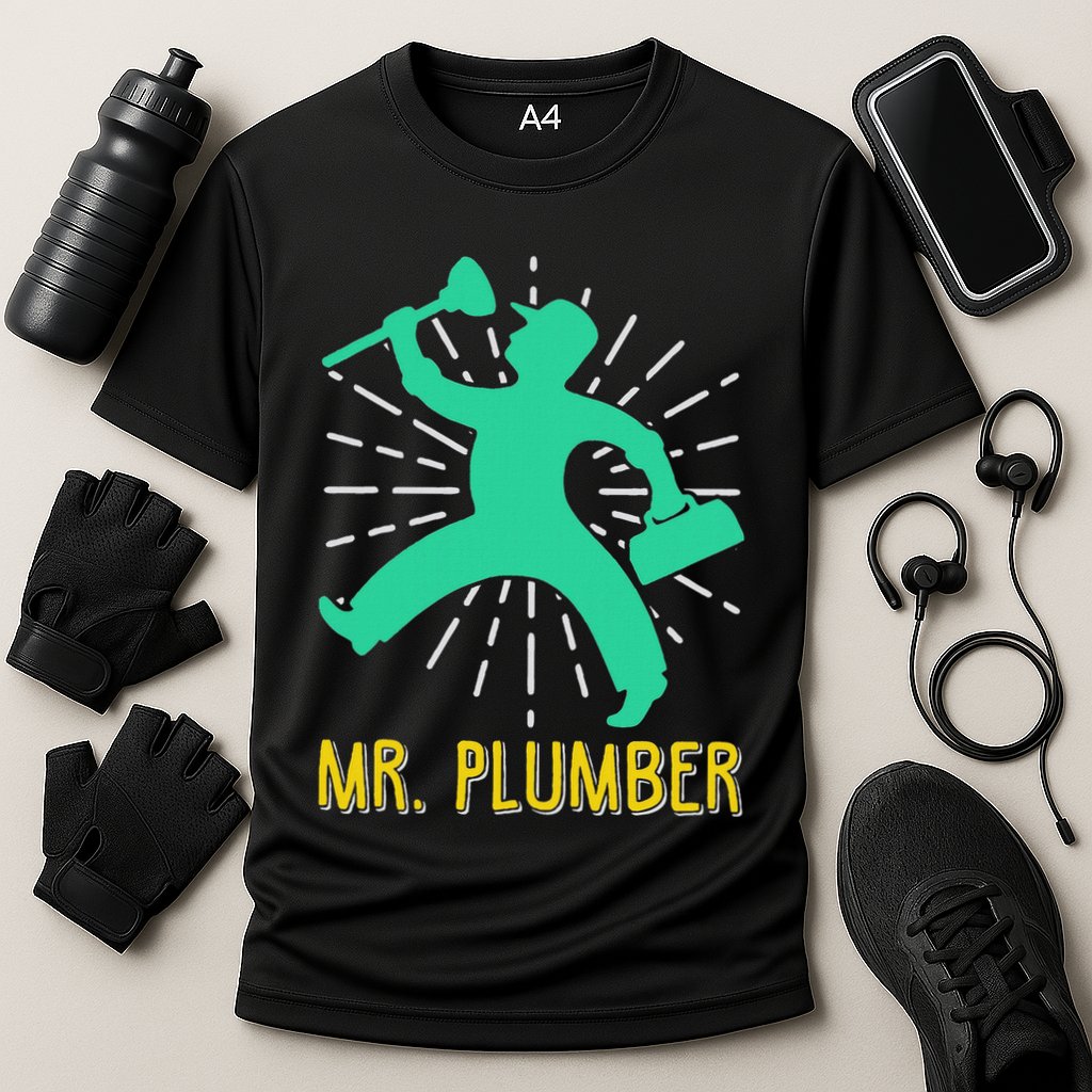 Mr. Plumber Funny Plumber Performance Shirt