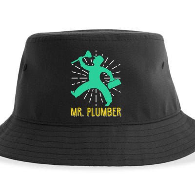 Mr. Plumber Funny Plumber Sustainable Bucket Hat