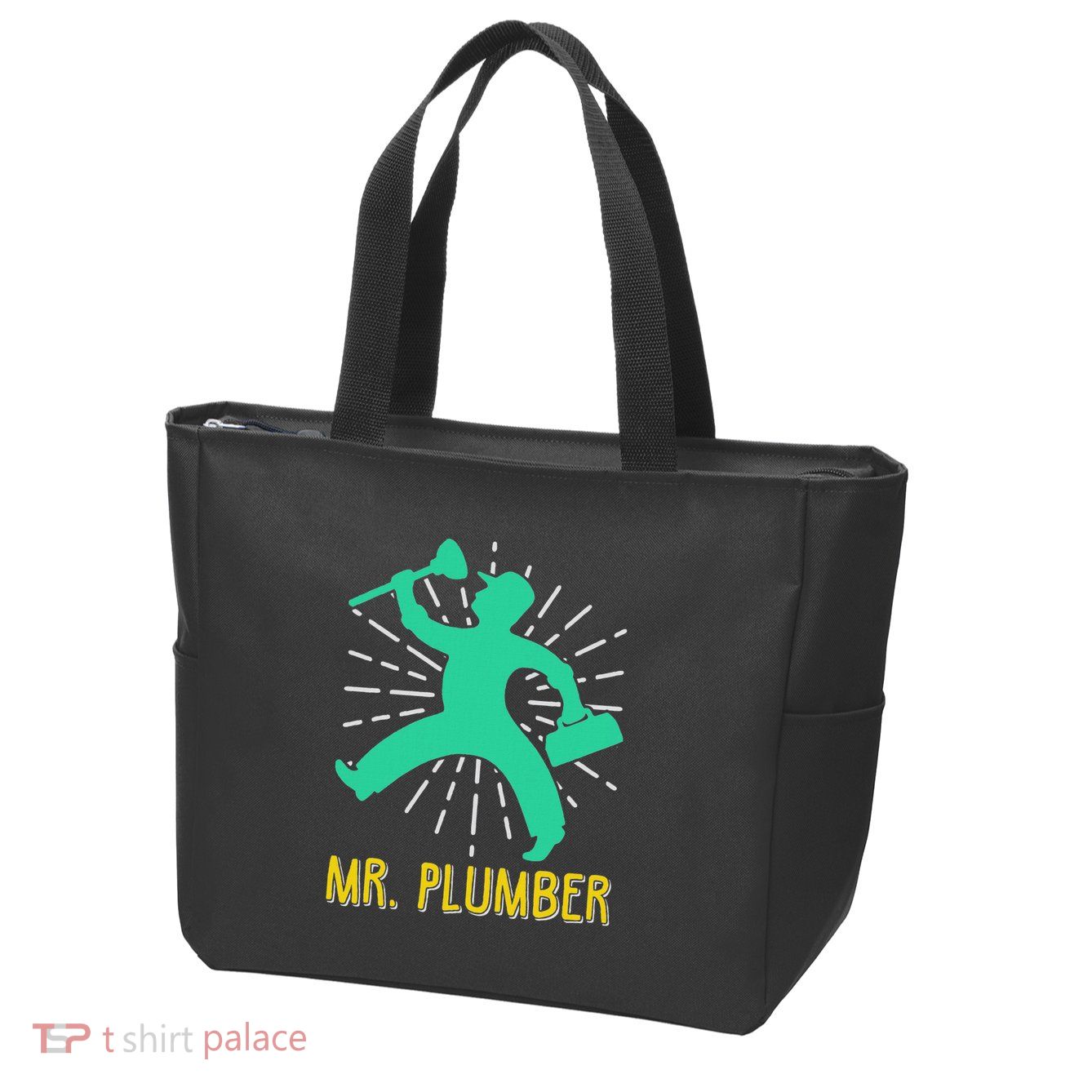 Mr. Plumber Funny Plumber Zip Tote Bag