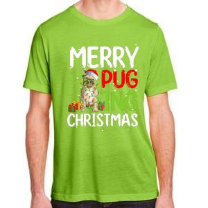 Merry Pugging Funny Pug Xmas Perfect For Any Family Adult ChromaSoft Performance T-Shirt