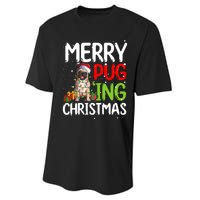 Merry Pugging Funny Pug Xmas Perfect For Any Family Performance Sprint T-Shirt