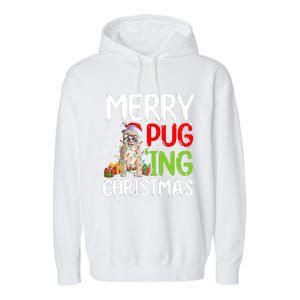 Merry Pugging Funny Pug Xmas Perfect For Any Family Garment-Dyed Fleece Hoodie