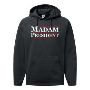 Madam President First Female President Presidential Election Performance Fleece Hoodie