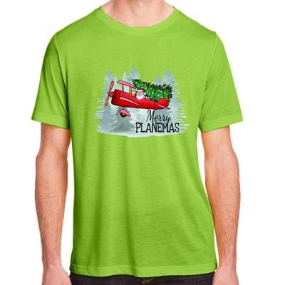 Merry Planemas Funny Pilot Airplane Christmas Meaningful Gift Captain Gift Adult ChromaSoft Performance T-Shirt