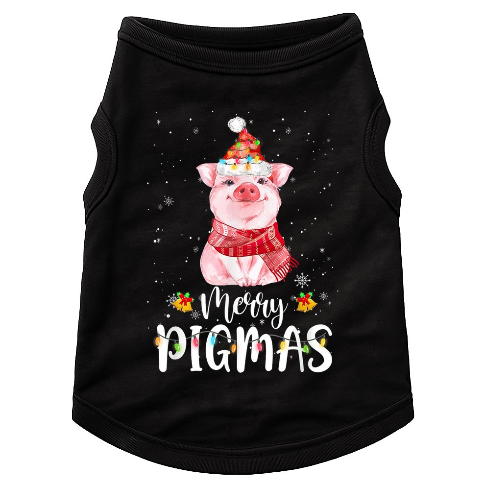 Merry Pigmas Funny Pig Christmas Pajama For Pig Lover Shirt Doggie Tank
