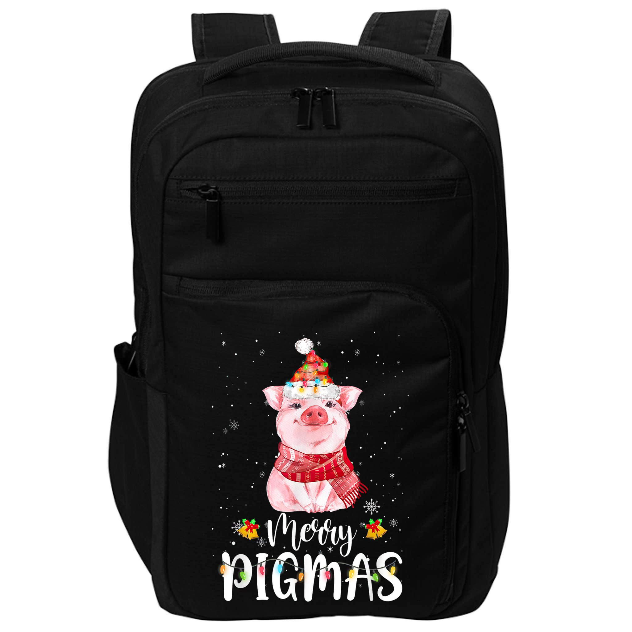 Merry Pigmas Funny Pig Christmas Pajama For Pig Lover Shirt Impact Tech Backpack