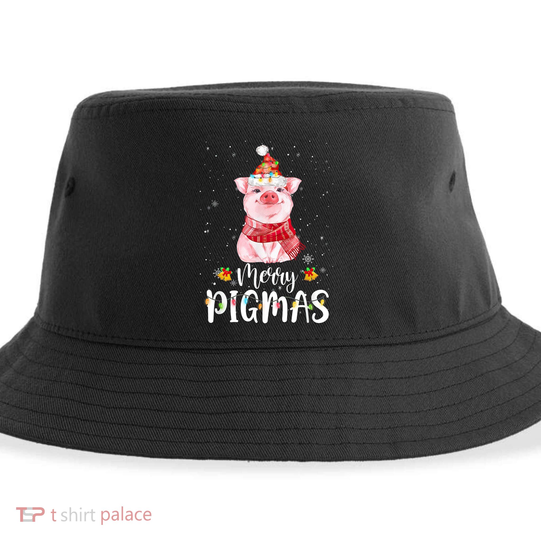 Merry Pigmas Funny Pig Christmas Pajama For Pig Lover Shirt Sustainable Bucket Hat