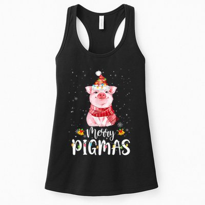 Merry Pigmas Funny Pig Christmas Pajama For Pig Lover Shirt Womens Tank Top