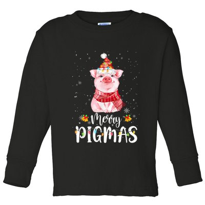 Merry Pigmas Funny Pig Christmas Pajama For Pig Lover Shirt Toddler Long Sleeve Shirt