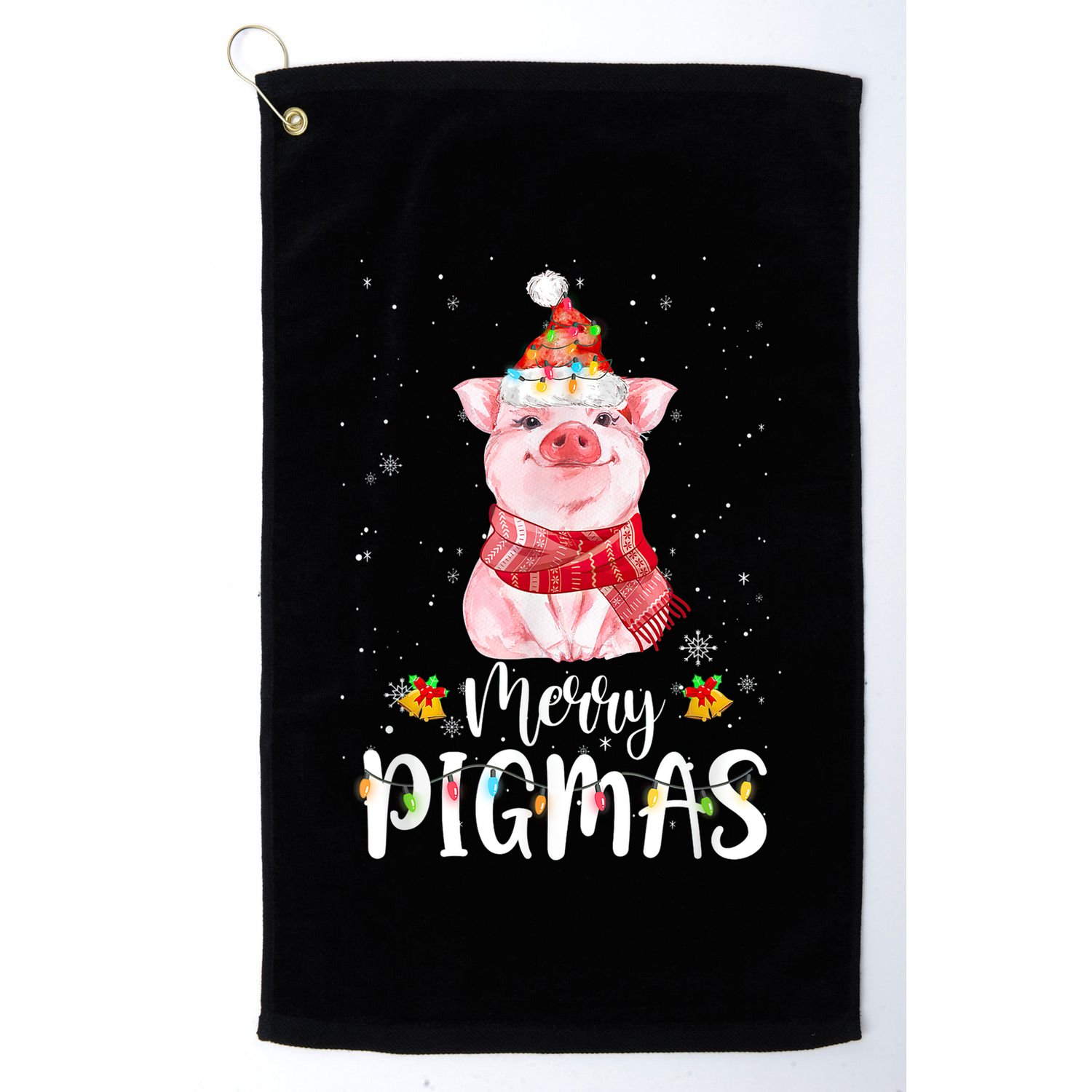 Merry Pigmas Funny Pig Christmas Pajama For Pig Lover Shirt Golf Towel