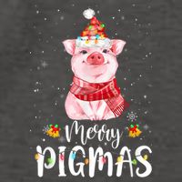 Merry Pigmas Funny Pig Christmas Pajama For Pig Lover Shirt Vector Backpack