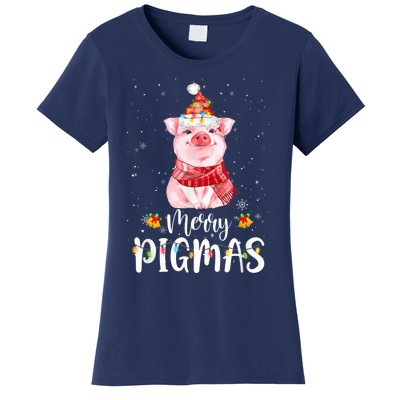 Merry Pigmas Funny Pig Christmas Pajama For Pig Lover Shirt Women's T-Shirt