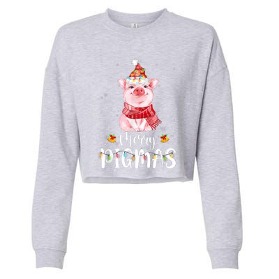 Merry Pigmas Funny Pig Christmas Pajama For Pig Lover Shirt Cropped Pullover Crew